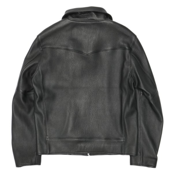 画像2: 【PointUp10%11/10迄】Y'2 LEATHER(ワイツーレザー)SHEEP SKIN SPORTS JACKET(シープスキンスポーツジャケット)"SHEEP SKIN"/Black(ブラック) (2)