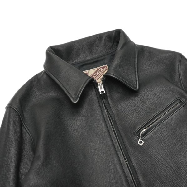 画像4: 【PointUp10%11/10迄】Y'2 LEATHER(ワイツーレザー)SHEEP SKIN SPORTS JACKET(シープスキンスポーツジャケット)"SHEEP SKIN"/Black(ブラック) (4)