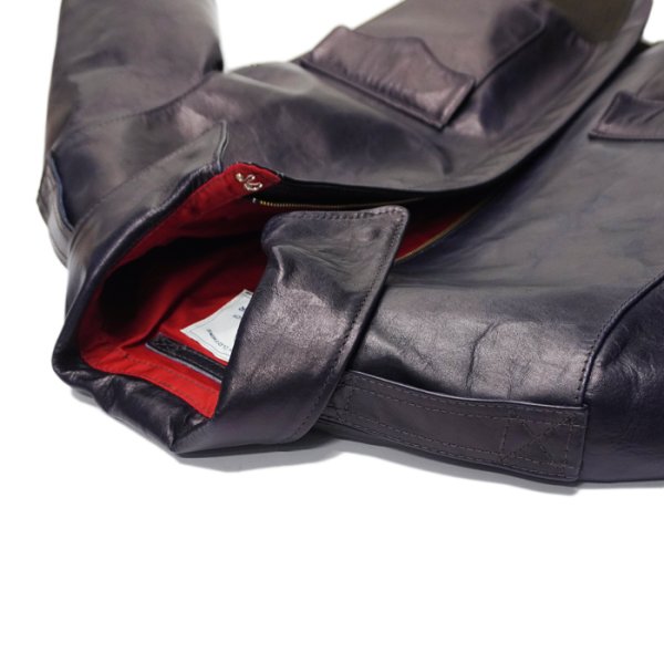 画像7: 【PointUp10%11/10迄】Y'2 LEATHER(ワイツーレザー)INDIGO HORSE Type A-2(インディゴホース・タイプA-2)/Indigo(インディゴ) (7)