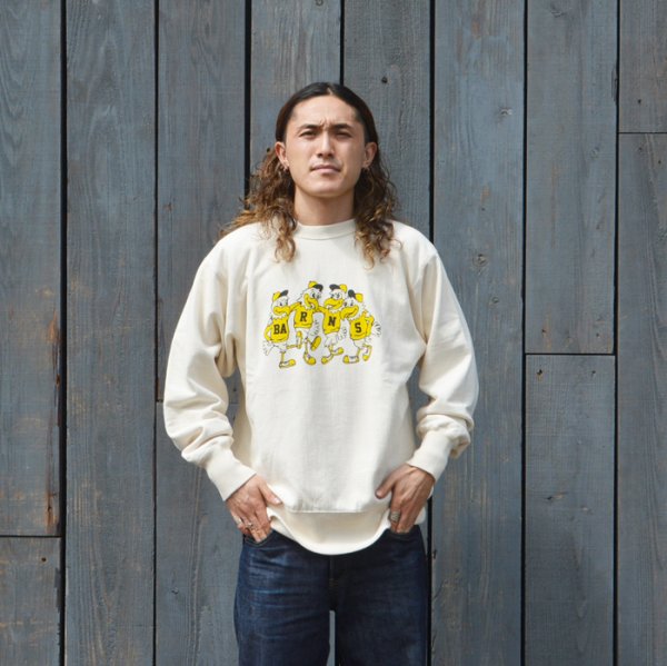 画像7: BARNS OUTFITTERS (バーンズアウトフィッターズ) 10/7 90s Crewneck Sweatshirt (90s クルーネックスウェットシャツ)"BARNS Univ" / Oatmeal(オートミール) (7)