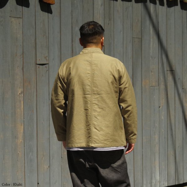 画像13: F.O.B FACTORY（エフオービーファクトリー）DECK COVER ALL（ダックカバーオール）Cord Cloth/Khaki（カーキ） (13)