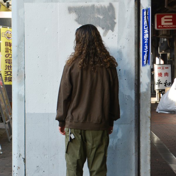 画像9: blurhms ROOTSTOCK（ブラームスルーツストック）Soft&Hard Sweat Crew Neck Pullover（ソフト&ハードスウェットクルーネックプルオーバー）/ Khaki Brown（カーキブラウン） (9)