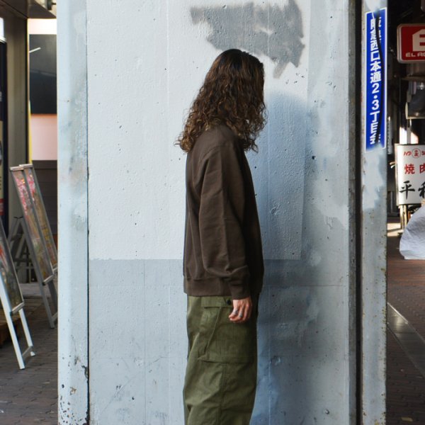 画像8: blurhms ROOTSTOCK（ブラームスルーツストック）Soft&Hard Sweat Crew Neck Pullover（ソフト&ハードスウェットクルーネックプルオーバー）/ Khaki Brown（カーキブラウン） (8)