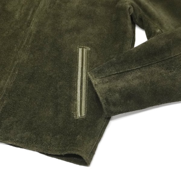 画像5: 【PointUp10%11/10迄】Y'2 LEATHER(ワイツーレザー)STEER SUEDE SINGLE RIDERS(ステアスエードシングルライダース)"STEER SUEDE"/Olive(オリーブ) (5)