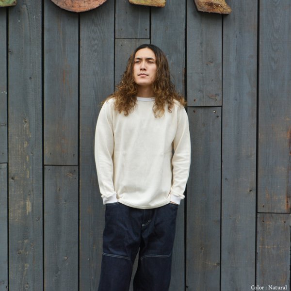 画像11: Good On(グッドオン)Long Sleeve Knit (ロングスリーブニット)"Rib Knit Pigment Dye" / Natural(ナチュラル)・Black(ブラック) (11)