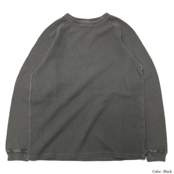 画像3: Good On(グッドオン)Long Sleeve Knit (ロングスリーブニット)"Rib Knit Pigment Dye" / Natural(ナチュラル)・Black(ブラック) (3)