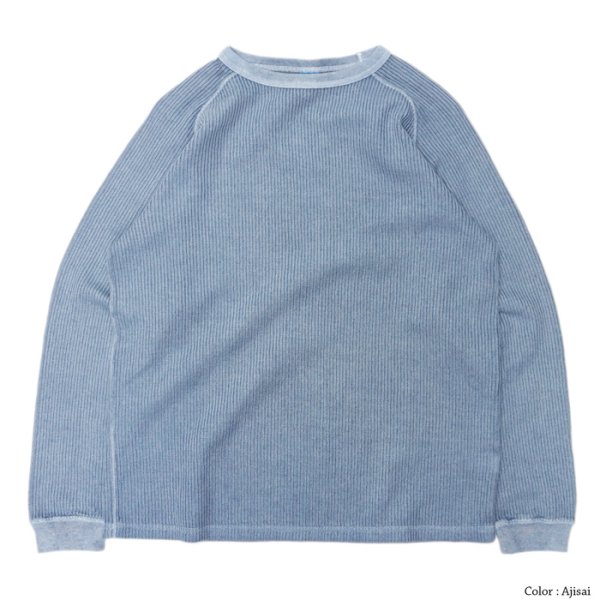 画像3: Good On（グッドオン）Long Sleeve Knit （ロングスリーブニット）"Rib Knit Pigment Dye" / Ajisai（アジサイ）・Sage（セージ） (3)