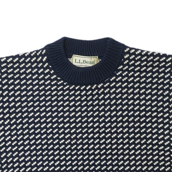 画像3: L.L.Bean Japan Edition（エルエルビーン ジャパンエディション）Men's Wayne Sweater Bard's-Eye（メンズ ウェインセーターバーズアイ） / Navy×Natural（ネイビー×ナチュラル） (3)