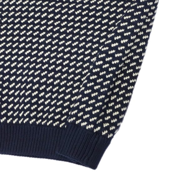 画像6: L.L.Bean Japan Edition（エルエルビーン ジャパンエディション）Men's Wayne Sweater Bard's-Eye（メンズ ウェインセーターバーズアイ） / Navy×Natural（ネイビー×ナチュラル） (6)