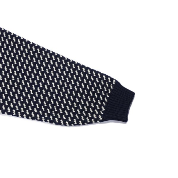 画像5: L.L.Bean Japan Edition（エルエルビーン ジャパンエディション）Men's Wayne Sweater Bard's-Eye（メンズ ウェインセーターバーズアイ） / Navy×Natural（ネイビー×ナチュラル） (5)