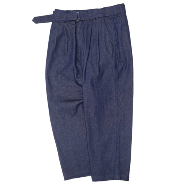 画像1: alvana（アルヴァナ）Bharat Denim Trousers（バーラトデニムトラウザー）/ Indigo（インディゴ）【裾上げ無料】 (1)