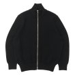 画像1: Yonetomi NEW BASIC（ヨネトミニューベーシック）EX Fine Wool Rib Knit Blouson（エクストラファインウールリブニットブルゾン）/ Black（ブラック） (1)