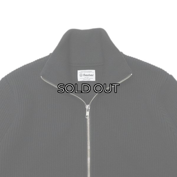 画像4: Yonetomi NEW BASIC（ヨネトミニューベーシック）EX Fine Wool Rib Knit Blouson（エクストラファインウールリブニットブルゾン）/ Black（ブラック） (4)