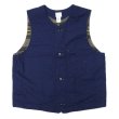 画像1: Post O'Alls（ポストオーバーオールズ）1 Pocket Vest（1ポケットベスト）"Vintage twill w/trashed wool lining indigo w / stripe lining" / Indigo（インディゴ） (1)