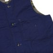 画像6: Post O'Alls（ポストオーバーオールズ）1 Pocket Vest（1ポケットベスト）"Vintage twill w/trashed wool lining indigo w / stripe lining" / Indigo（インディゴ） (6)