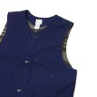 画像5: Post O'Alls（ポストオーバーオールズ）1 Pocket Vest（1ポケットベスト）"Vintage twill w/trashed wool lining indigo w / stripe lining" / Indigo（インディゴ） (5)