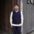 画像9: Post O'Alls（ポストオーバーオールズ）1 Pocket Vest（1ポケットベスト）"Vintage twill w/trashed wool lining indigo w / stripe lining" / Indigo（インディゴ） (9)