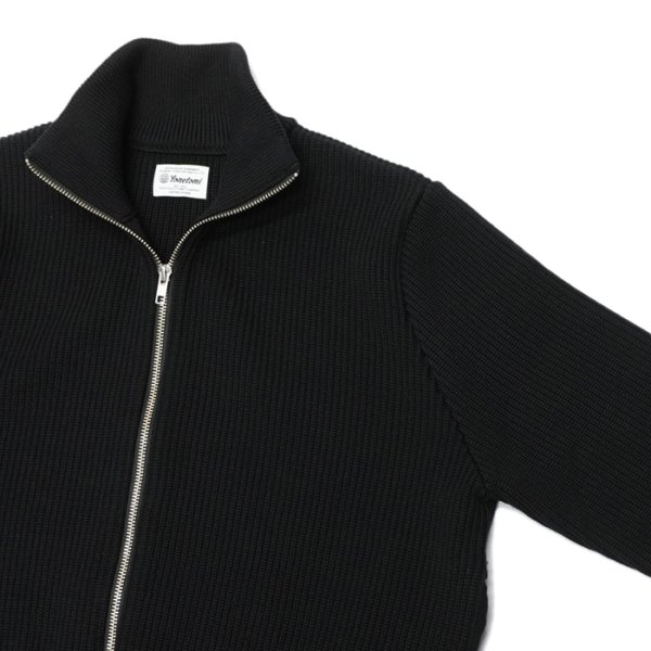 画像5: Yonetomi NEW BASIC（ヨネトミニューベーシック）EX Fine Wool Rib Knit Blouson（エクストラファインウールリブニットブルゾン）/ Black（ブラック） (5)