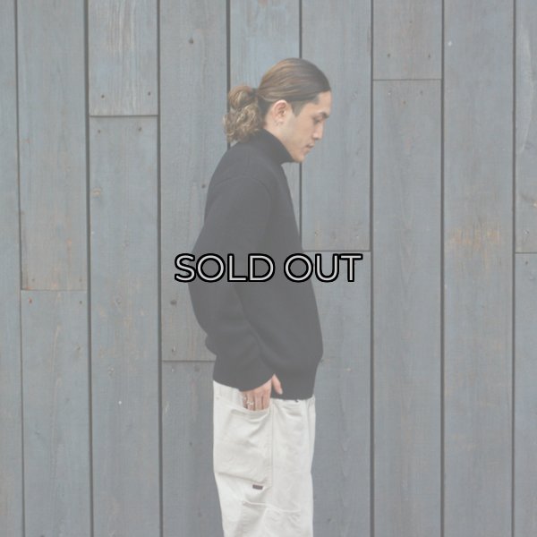 画像10: Yonetomi NEW BASIC（ヨネトミニューベーシック）EX Fine Wool Rib Knit Blouson（エクストラファインウールリブニットブルゾン）/ Black（ブラック） (10)