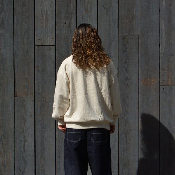 画像11: alvana(アルヴァナ)TURI-AMI 60s SAHPE SWEAT(吊り編み60sシェイプスウェット)/OAT-Grey(オートミールグレー) (11)