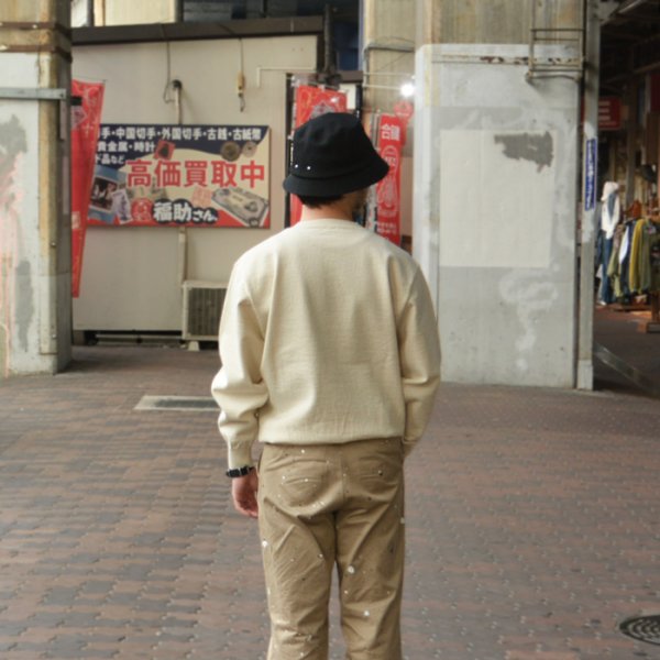 画像10: Yonetomi NEW BASIC（ヨネトミニューベーシック）RIGID CASHMERE SWEATER PULLOVER（リジットカシミアセータープルオーバー）/ Raw（ロウ） (10)