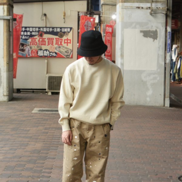 画像8: Yonetomi NEW BASIC（ヨネトミニューベーシック）RIGID CASHMERE SWEATER PULLOVER（リジットカシミアセータープルオーバー）/ Raw（ロウ） (8)