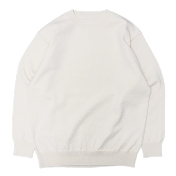 画像1: Yonetomi NEW BASIC（ヨネトミニューベーシック）RIGID CASHMERE SWEATER PULLOVER（リジットカシミアセータープルオーバー）/ Raw（ロウ） (1)