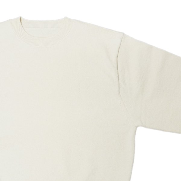 画像4: Yonetomi NEW BASIC（ヨネトミニューベーシック）RIGID CASHMERE SWEATER PULLOVER（リジットカシミアセータープルオーバー）/ Raw（ロウ） (4)