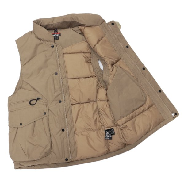 画像6: NANGA(ナンガ)HINOC DOWN VEST(ヒノックダウンベスト)/ Charcoal(チャコール)・Beige(ベージュ) (6)