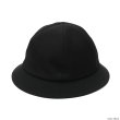 画像2: O/EIGHTH（オーエイス）TYPE #U Gabardine wool hat（タイプ・ユー ギャバジンウールハット）”Wool Gabardine"/Black（ブラック）・D,Green（ダークグリーン） (2)