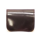 WILD SWANS(ワイルドスワンズ)Palm(パーム)コンパクトウォレット/#8ダークバーガンディ"シェルコードバン"×ナチュラル"サドルプルアップ"