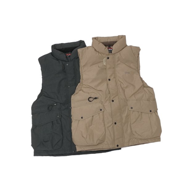 画像1: NANGA(ナンガ)HINOC DOWN VEST(ヒノックダウンベスト)/ Charcoal(チャコール)・Beige(ベージュ) (1)