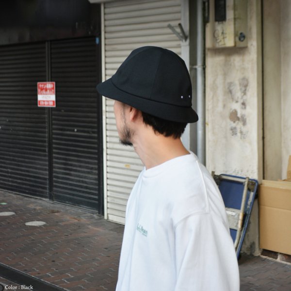 画像10: O/EIGHTH(オーエイス)Type U HAT(タイプ・U)”Wool Gabardine" / Black(ブラック)・D,Green(ダークグリーン) (10)