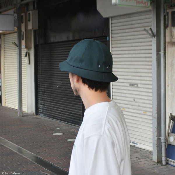 画像13: O/EIGHTH(オーエイス)Type U HAT(タイプ・U)”Wool Gabardine" / Black(ブラック)・D,Green(ダークグリーン) (13)
