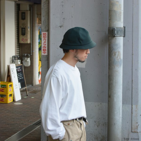 画像12: O/EIGHTH(オーエイス)Type U HAT(タイプ・U)”Wool Gabardine" / Black(ブラック)・D,Green(ダークグリーン) (12)