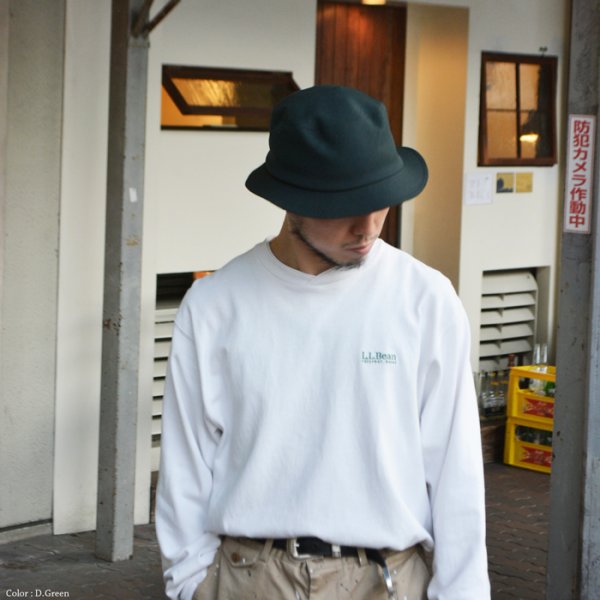 画像12: O/EIGHTH(オーエイス)Type OH HAT(タイプ・OH)”Wool Gabardine" / Black(ブラック)・D,Green(ダークグリーン) (12)