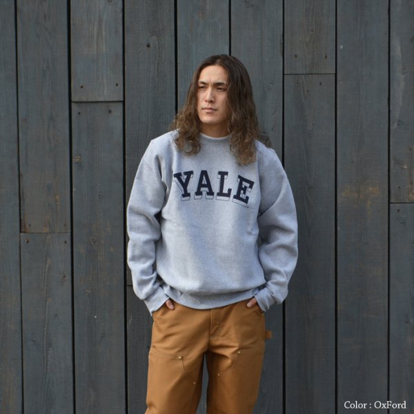 画像7: Champion（チャンピオン）”New” REVERSE WEAVE CREWNECK SWEATSHIRT（リバースウィーブクルーネックスウェットシャツ）"YALE・Made in USA" / OxFord（オックスフォードグレー） (7)