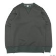 画像2: BARNS OUTFITTERS (バーンズアウトフィッターズ) STANDARD COZUN GUSSET CREW NECK SWEAT (はめ込み両Vガゼットクルーネックスウェット）/ Black（ブラック）・Natural（ナチュラル） (2)
