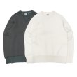 画像1: BARNS OUTFITTERS (バーンズアウトフィッターズ) STANDARD COZUN GUSSET CREW NECK SWEAT (はめ込み両Vガゼットクルーネックスウェット）/ Black（ブラック）・Natural（ナチュラル） (1)