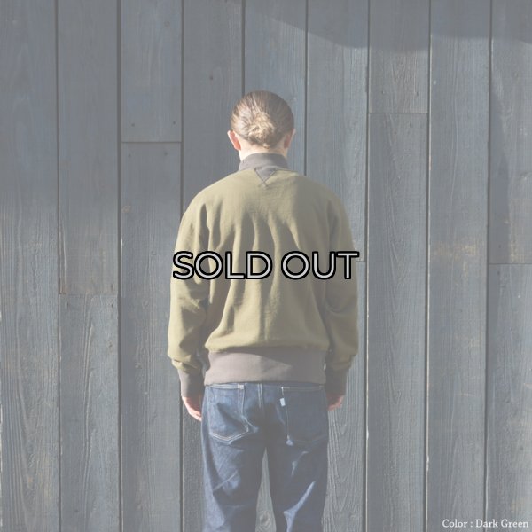 画像9: Nigel Cabourn（ナイジェルケーボン）HIGH NECK SHIRT（ハイネックシャツ）"TWO TONE" / Dark Green（ダークグリーン） (9)