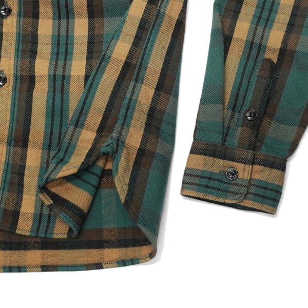 画像9: STUDIO D'ARTISAN(ステュディオ・ダ・ルチザン)Heavy Wight  Flannel Shirt (ヘビーウェイトフランネルシャツ)/Yellow(イエロー)・Green(グリーン) (9)