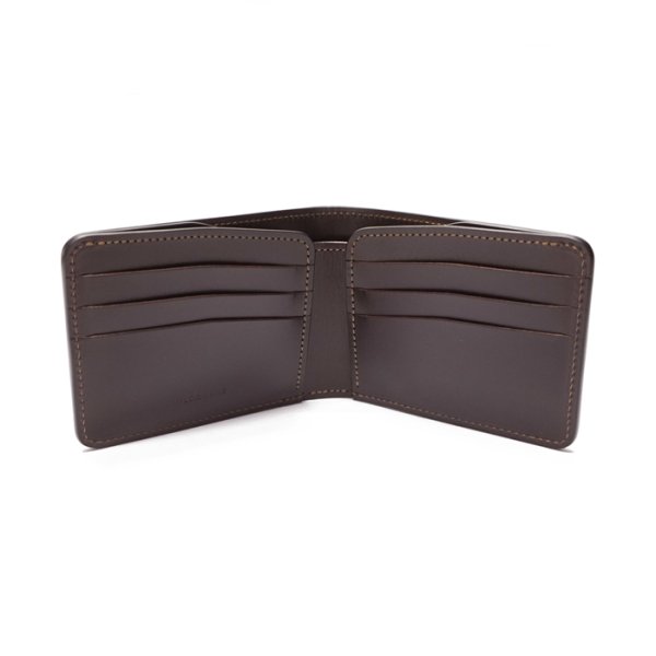 画像3: WILD SWANS(ワイルドスワンズ)WINGS(ウイングス)2つ折りウォレットコインケース無し/#8ダークバーガンディ"シェルコードバン"×Choco(チョコ)"サドルプルアップ" (3)