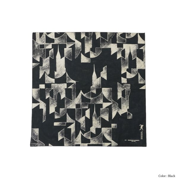 画像2: 【PointUp10%11/10迄】ENGINEERED GARMENTS（エンジニアードガーメンツ）PRINTED BANDANA（プリンテッドバンダナ）/Black（ブラック）・Navy（ネイビー） (2)