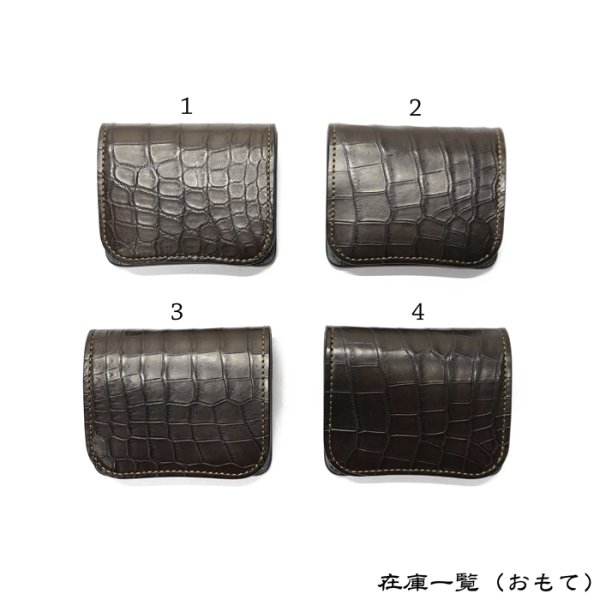 画像8: WILD SWANS(ワイルドスワンズ)Palm(パーム)コンパクトウォレット/チョコ"クロコダイル"×ブルー"ブッテーロ" (8)