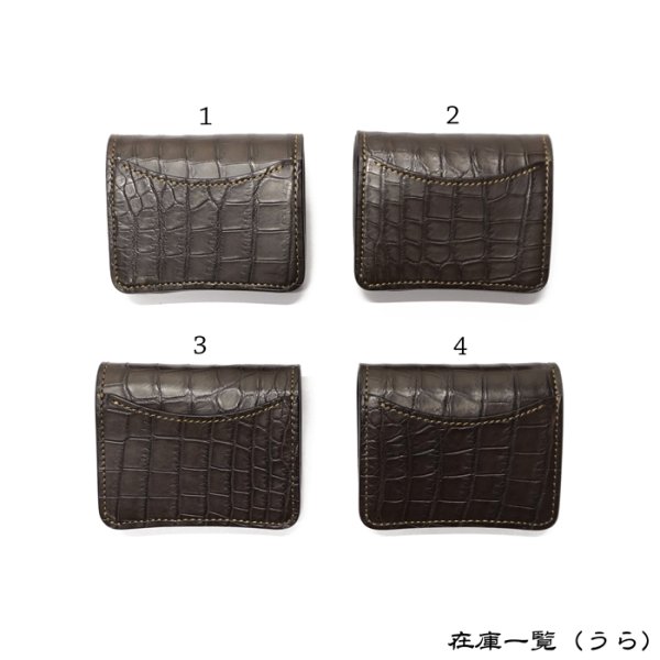 画像9: WILD SWANS(ワイルドスワンズ)Palm(パーム)コンパクトウォレット/チョコ"クロコダイル"×ブルー"ブッテーロ" (9)