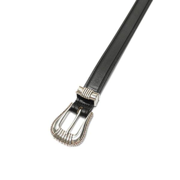 画像3: TORY LEATHER（トリーレザー）3-Piece Silver Buckle Belt（3ピースシルバーバックルベルト）/ Black（ブラック） (3)