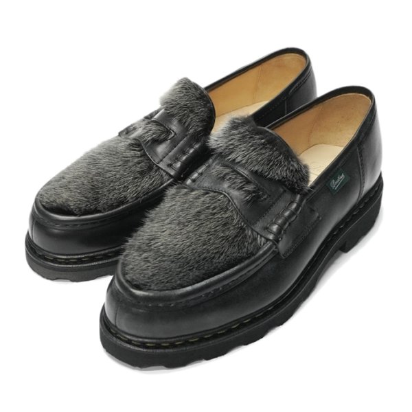 画像2: Paraboot（パラブーツ）REIMS+VISON（ランス+ミンクファー）/ Noir（ブラック） (2)