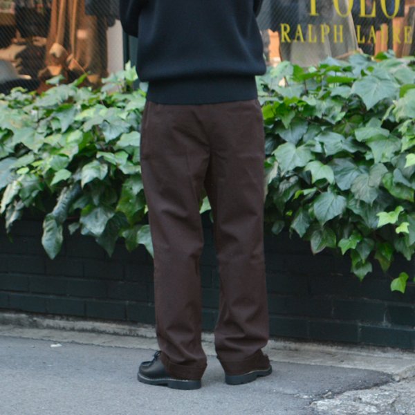 画像8: *A VONTADE（アボンタージ）1 Tuck Back Rise Trousers（1タックバックライズラウザーズ）"British Wool Line High Count Sarge"/ Dark Brown（ダークブラウン） (8)