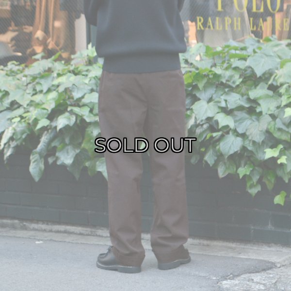 画像8: *A VONTADE（アボンタージ）1 Tuck Back Rise Trousers（1タックバックライズラウザーズ）"British Wool Line High Count Sarge"/ Dark Brown（ダークブラウン） (8)