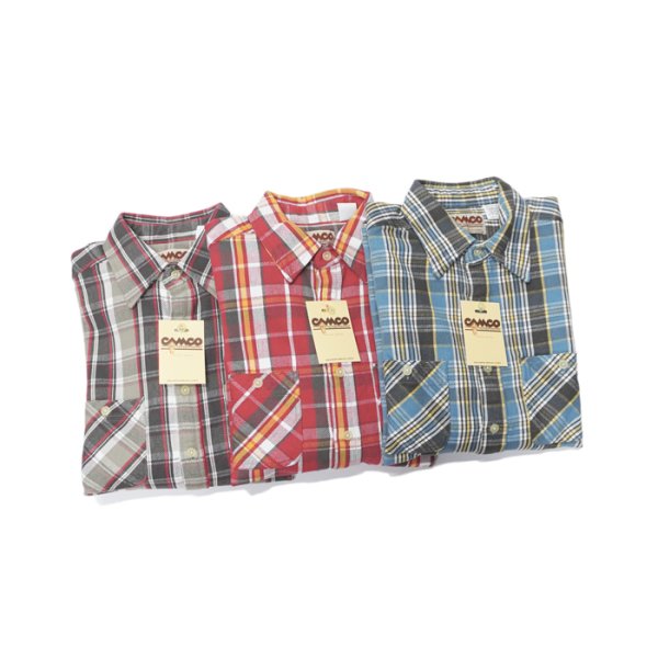 画像1: CAMCO(カムコ)Heavy Wight Flannel Shirt(ヘビーウエイト フランネルシャツ)/ Grey(グレー)・Red(レッド)・Blue(ブルー) (1)